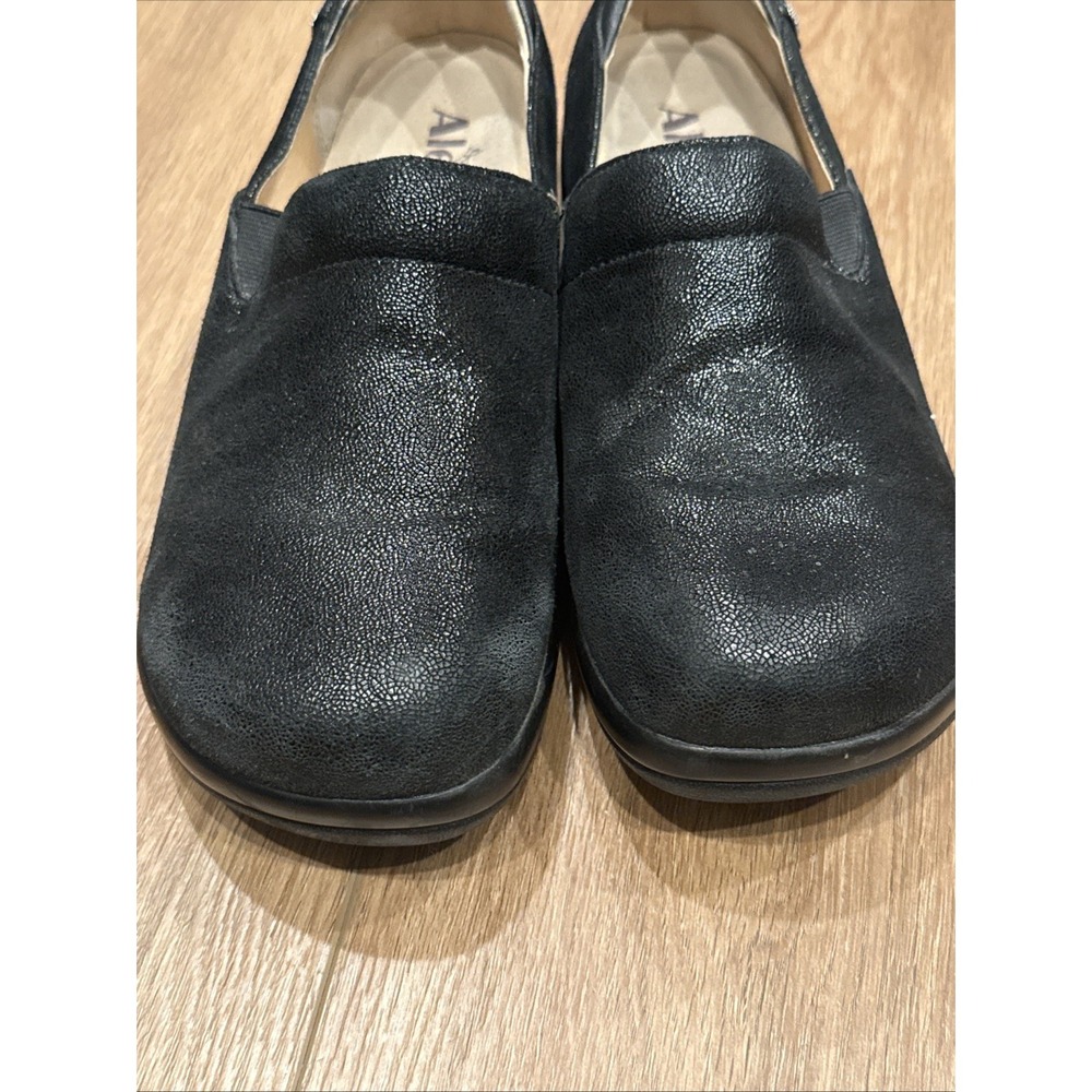 Alegria Keli Slip-On Clogs Women 38 Round Toe Black Leather Comfort Shoes - Picture 12 of 15